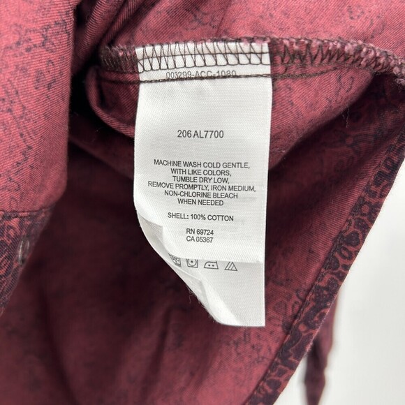 COLUMBIA XCO Women's Purple Burgundy Design Button Up Long Sleeve Blouse Small - Picture 6 of 6